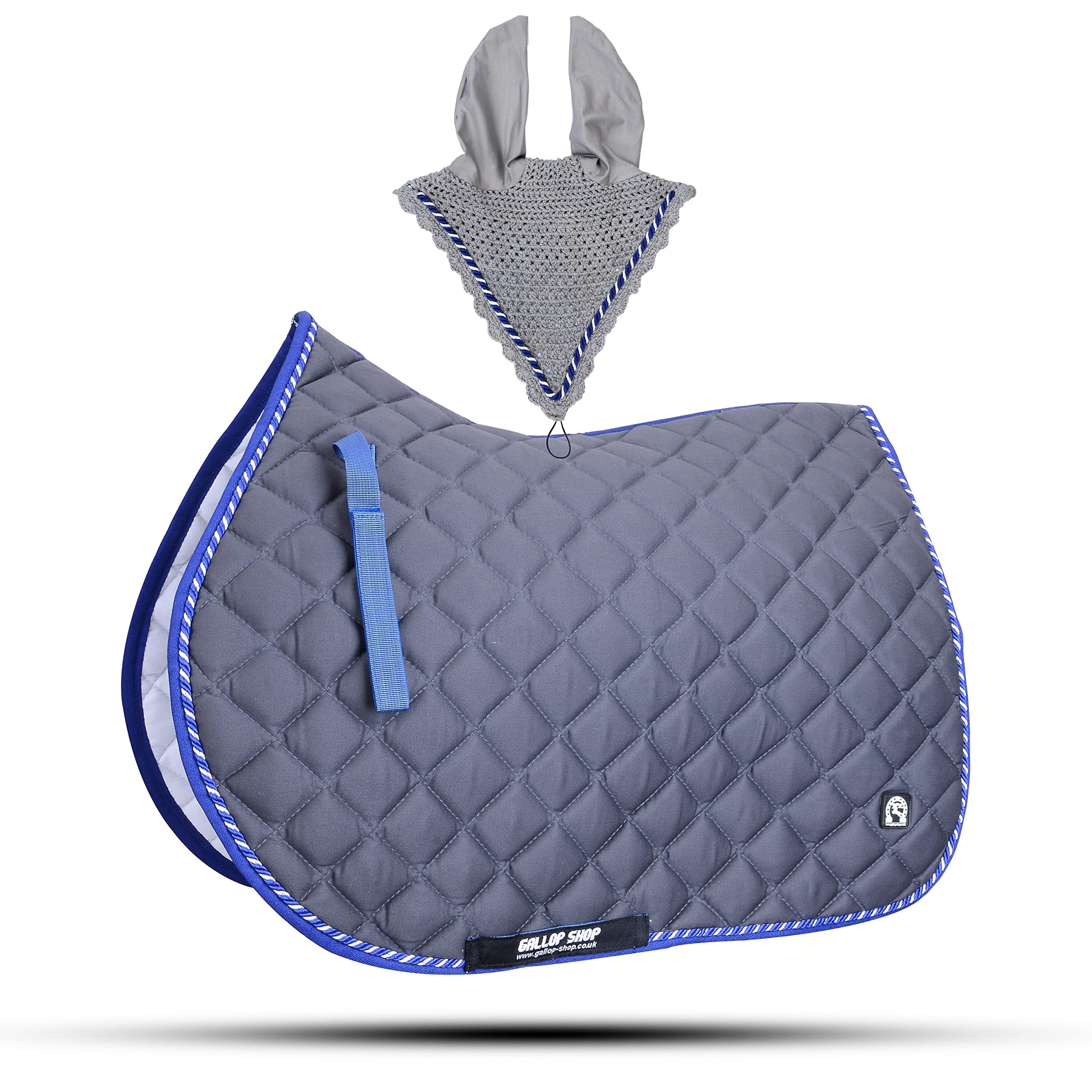 GLP Numnah Saddle Pads with Matchy Fly Veil Bonnet