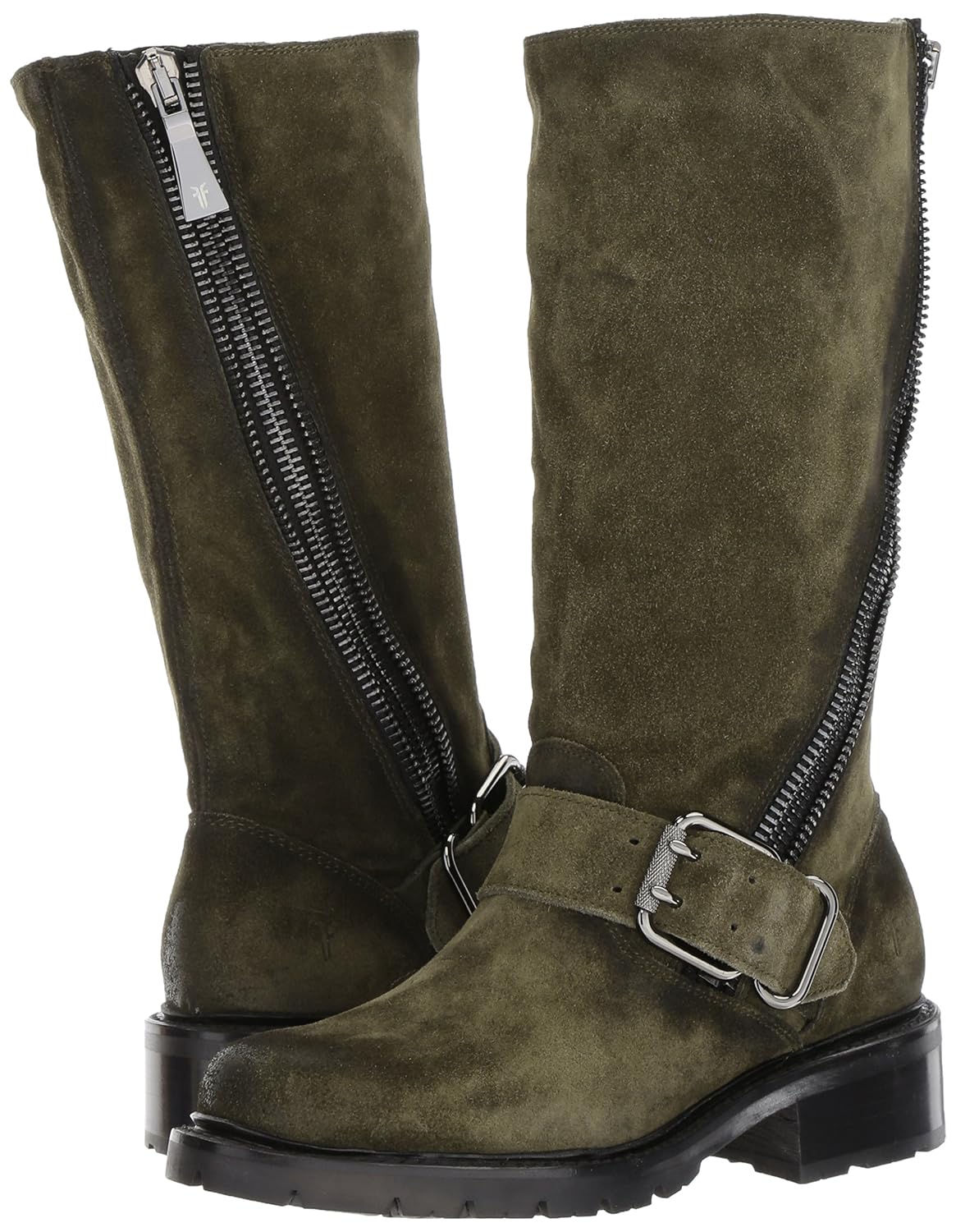 frye women's samantha leather zip boot