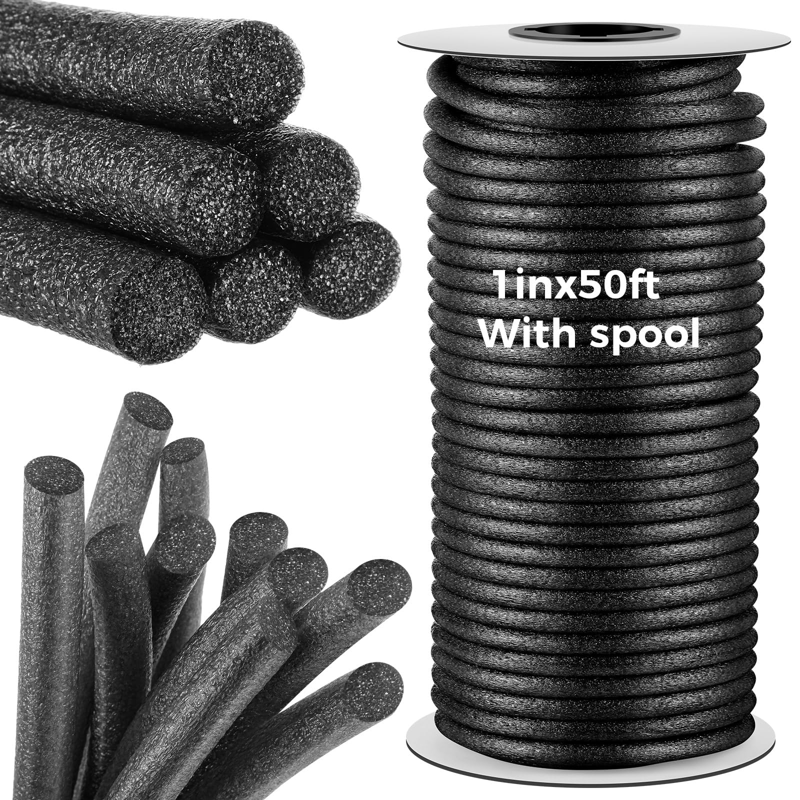 MotiMind 1 Inch x 50 ft Foam Backer Rod for Gaps