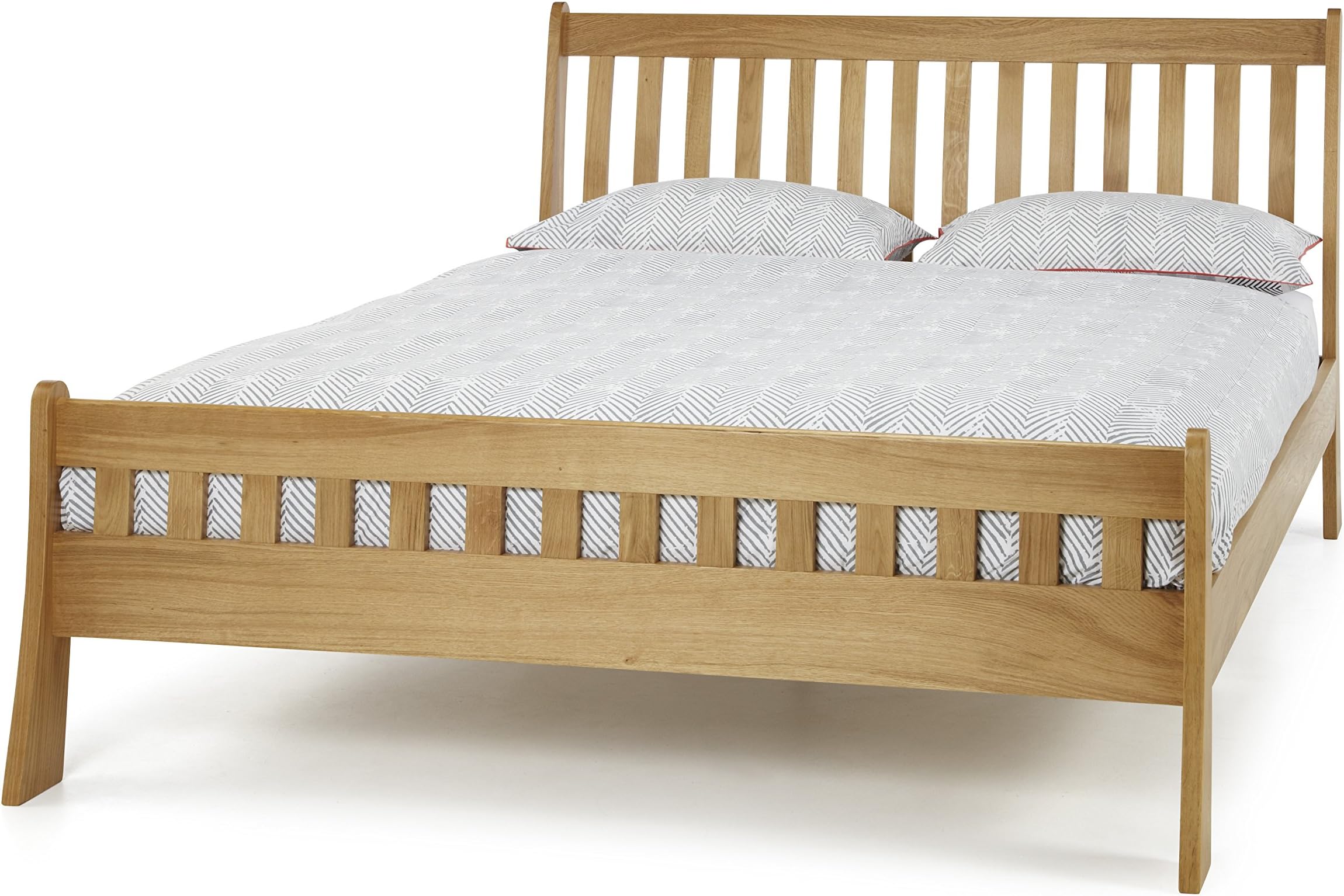 Serene Furnishings Ltd Serene Furnishings Collection Colchester American White Wood Super King Size Bed, 180 cm, Oak, Brown
