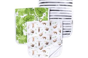 Copper Pearl Baby Burp Cloth Large 21''x10'' Size Premium Absorbent Triple Layer 3 Pack Gift Set "Noah" by Copper Pearl