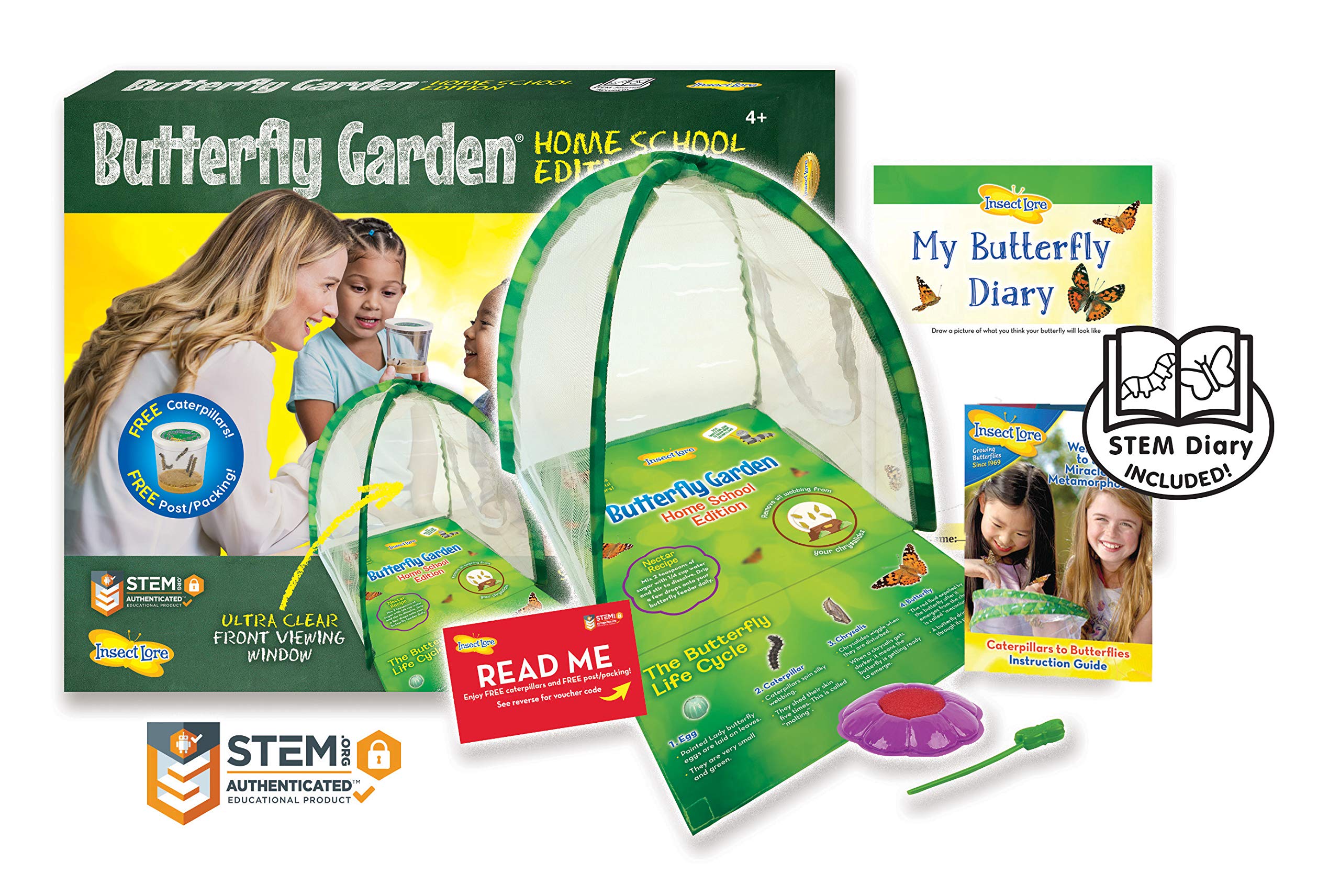 Insect Lore Butterfly Garden Home School Edition with Prepaid Caterpillar Voucher