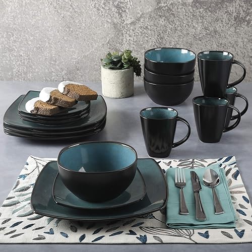 Gibson Elite Soho Lounge 16 Piece Reactive Glaze