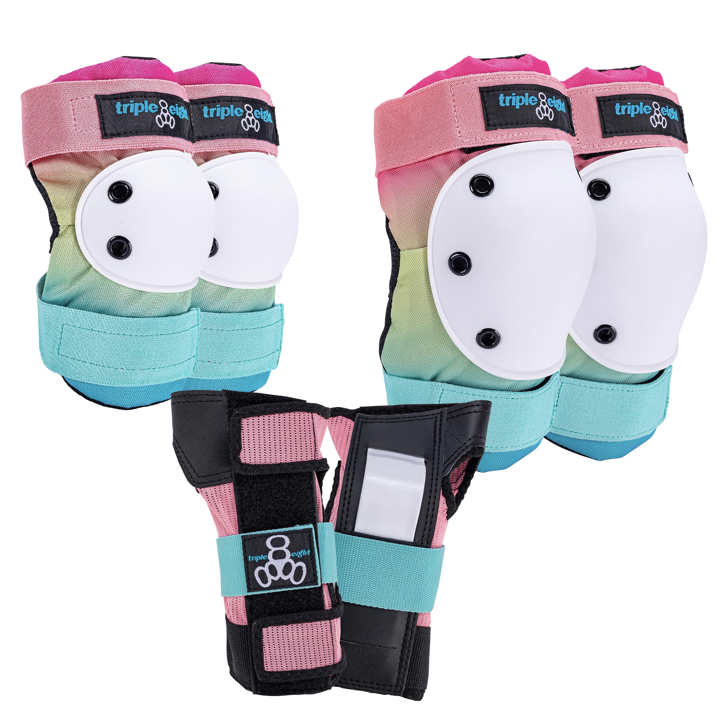 Triple Eight Saver Series 3-Pack Pad Set– Ideal for Skateboarding, In-line Skating, Roller Skating, and Biking