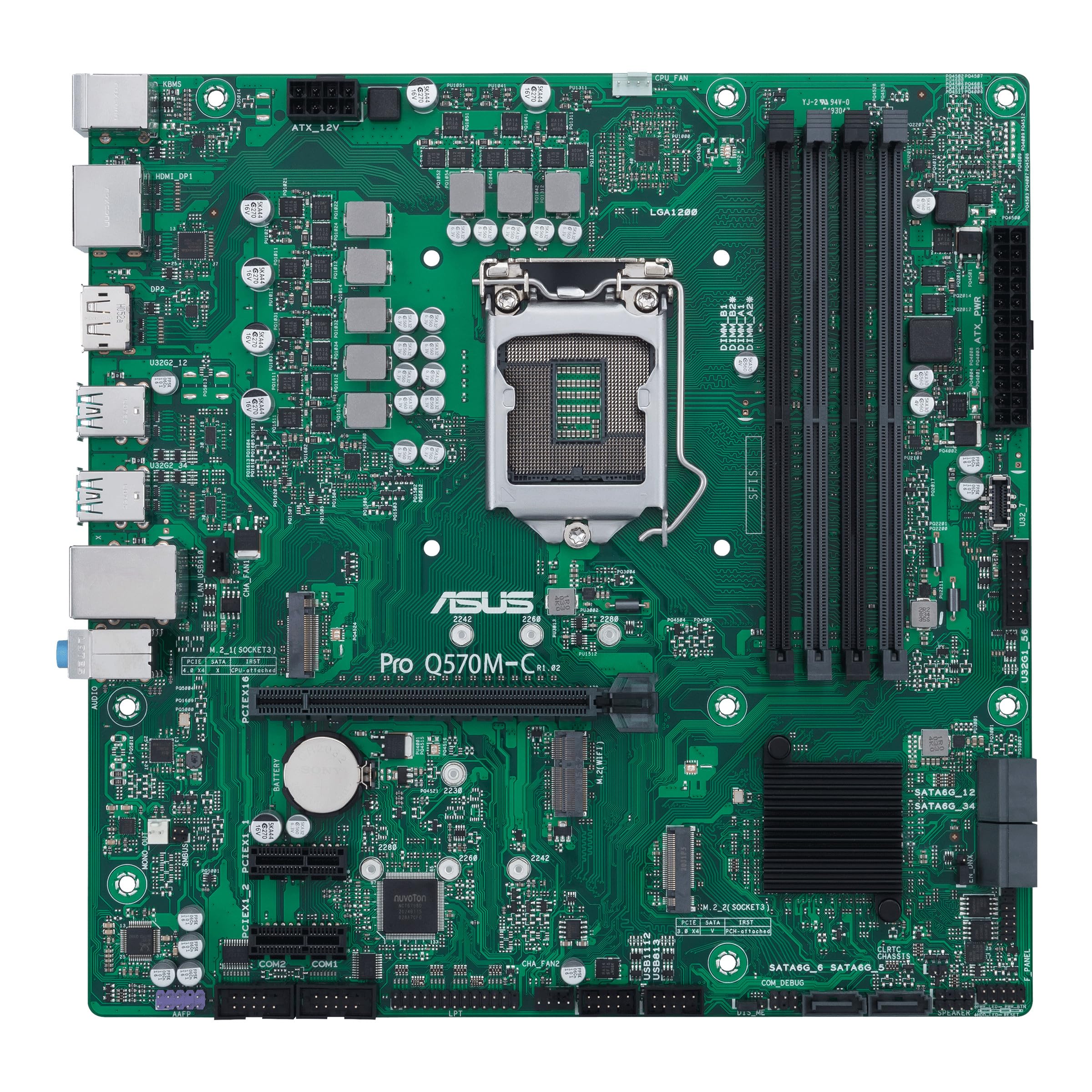 ASUS Pro Q570M-C/CSM Business-Mainboard Sockel Intel LGA 1200 (Micro-ATX, PCIe 4.0, DDR4 DIMM, Intel-vPro-Unterstützung, HDMI 2.0b (iGPU), DisplayPort 1.4a (iGPU), USB-A 3.1)