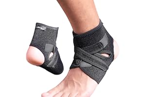 HiRui Ankle Wraps Ankle Brace Compression Ankle Support for Men Women, Ankle Stabilizer for Running Basketball Soccer Fitness Sprains Arthritis Recovery-Breathable, Adjustable (M, 1 Pack)