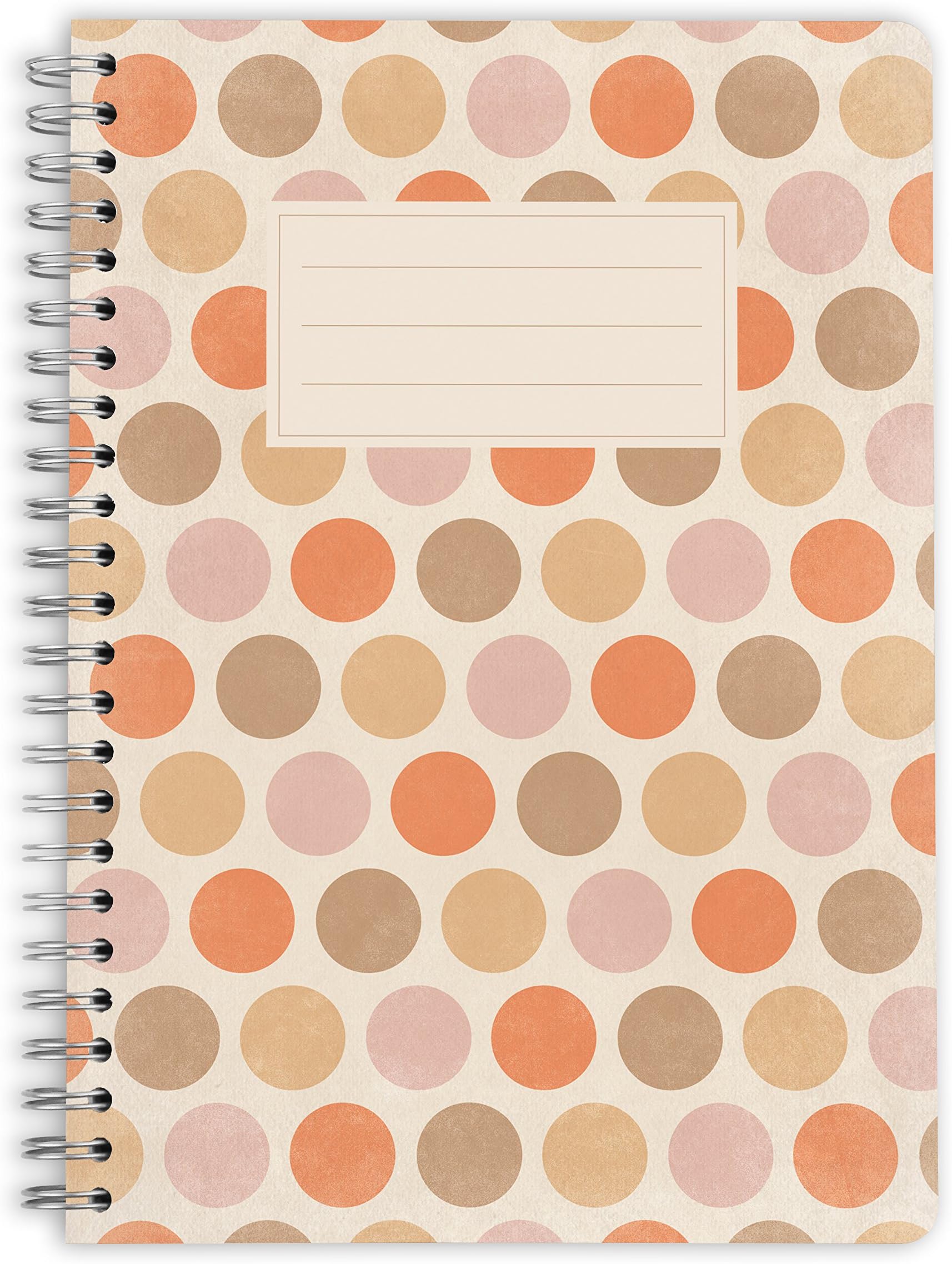 Purepaper 1008 Sandy Dots | Notebook | Spiral Notebook A5 Pad 60 Sheets liniert