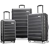 Samsonite Omni 2 Hardside Expandable Luggage with Spinner Wheels, Midnight Black, 3-Piece Set (20/24/28)
