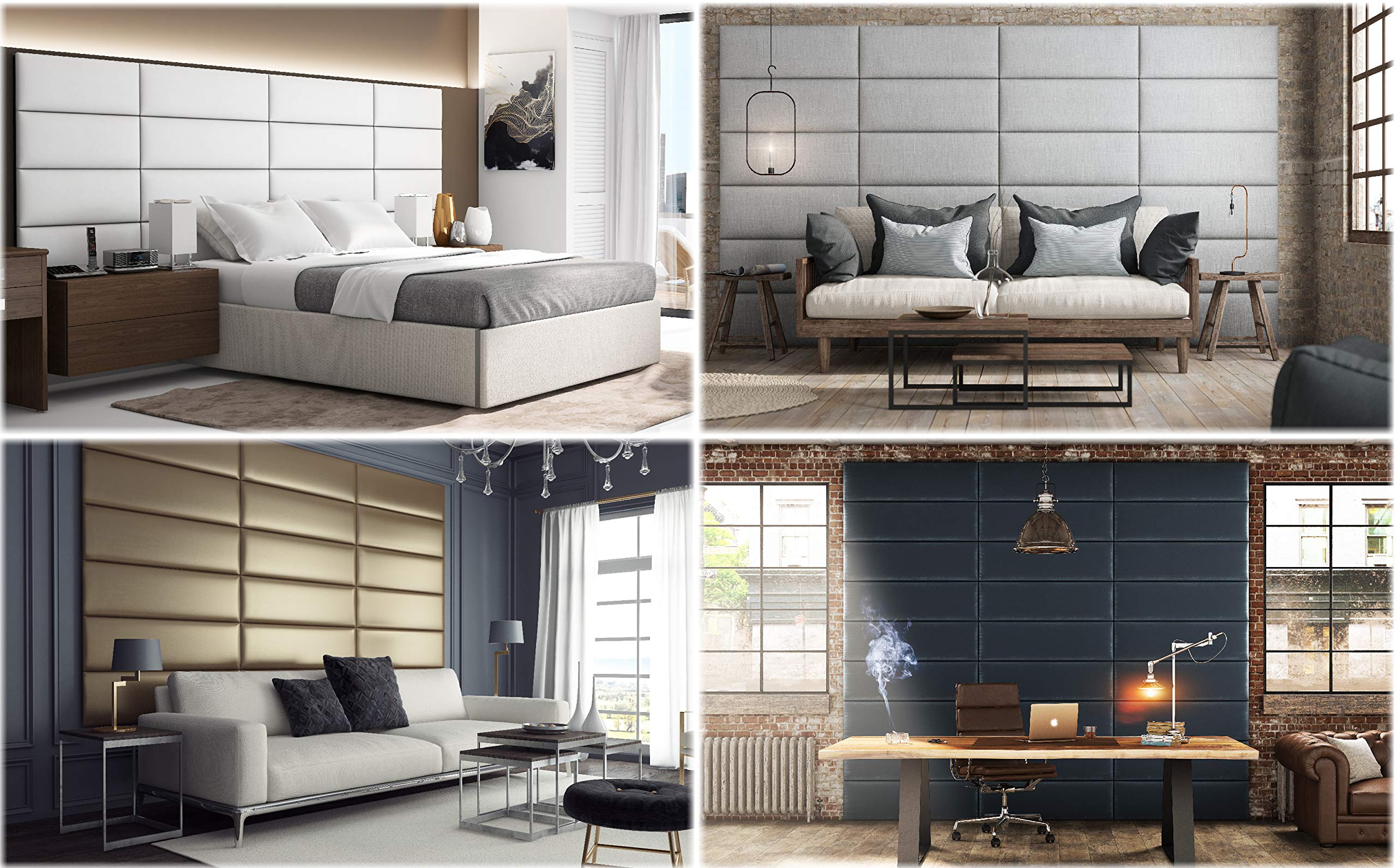 Vänt Upholstered Wall Panels King/Cal King Size Wall Mounted