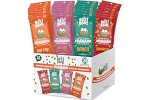 Roasted Edamame Snack Variety Pack – 24 x 26g Crunchy High Protein Snack Packs (11g Protein) – Dry Roasted Soybeans, Low Carb