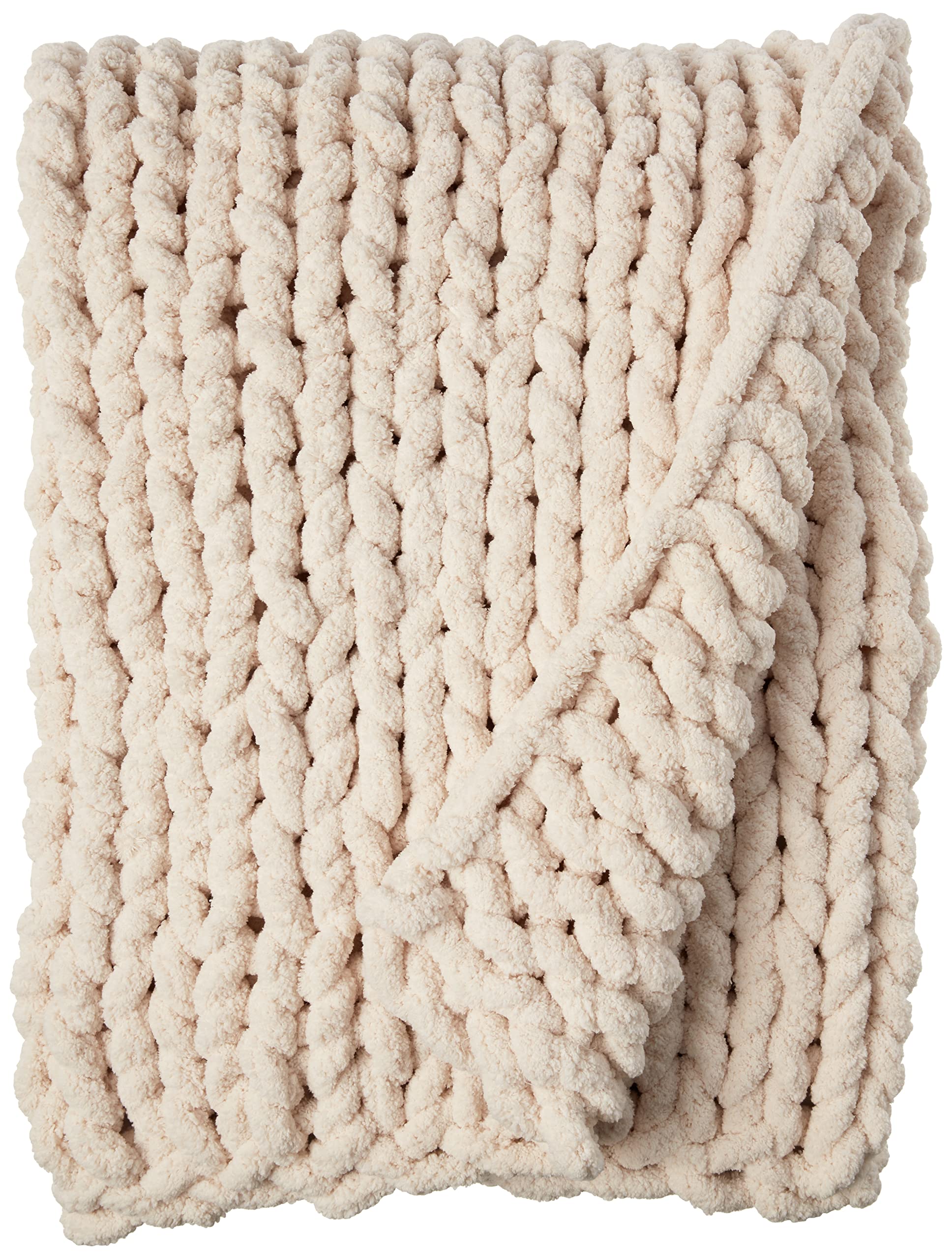 Casaphoria Luxury Chunky Knit Throw Blanket-Large Cable Knitted Soft Cozy Polyester Chenille - View #2