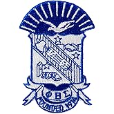 Desert Cactus Phi Beta Sigma Fraternity 2 7/8" Embroidered Appliqué Crest Patch Sew or Iron On Greek Blazer Jacket Bag Sigma (2 7/8 Crest Patch)