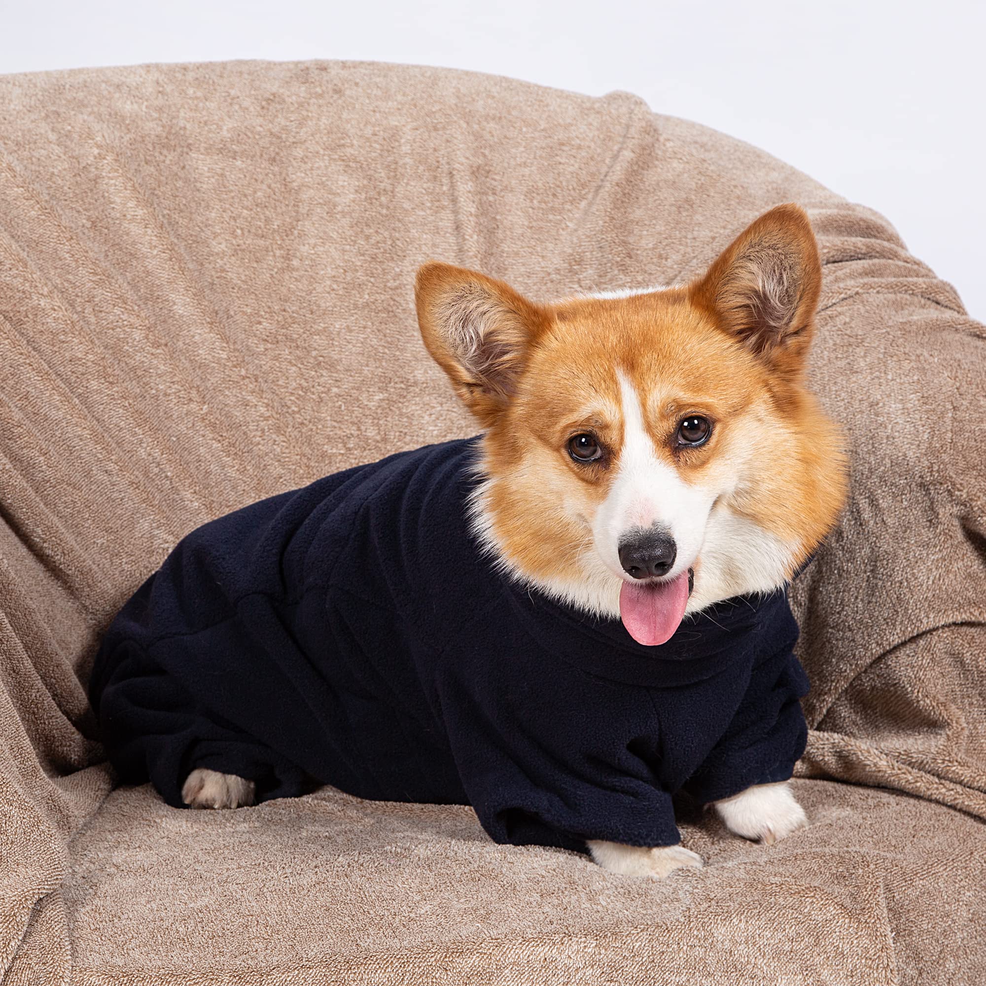 Dog Fleece, Soft Fleece Vest Dog Pullover Pajamas, Navy Blue - Warm Pullover Fleece Dog Walking Hiking Travel Sleeping, Dog Sweaters for Small to Large Dogs, Suitable for both Boys & Girls (X-Small)