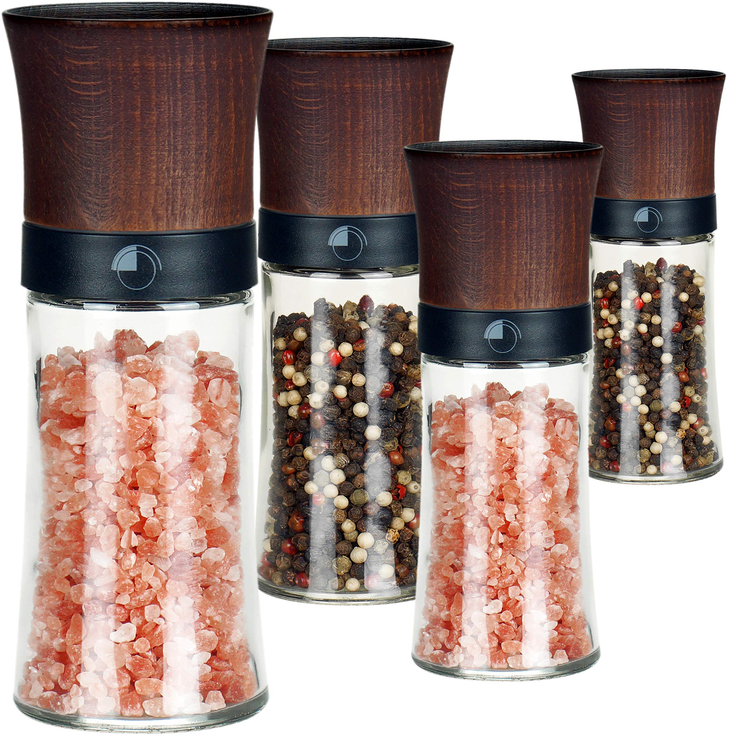 freiwerk 617541 Mill, Ceramic, Glass, Plastic, Dark Beech Wood