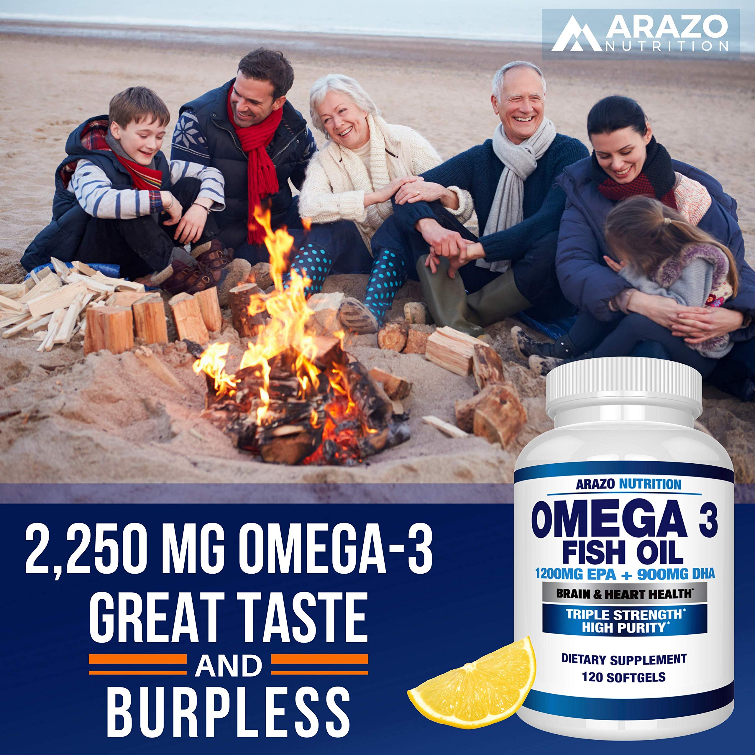Omega 3 Fish Oil 4,080MG High EPA 1200MG + DHA 900MG Triple Strength