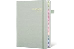 2026-2027 Planner Weekly and Monthly, Jul 2026 - Jun 2027, A5 Linen Cover Calendar Planner 2026-2027, Agenda Book with Colorf