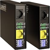 Tupavco Ethernet Extender Kit - VDSL Network Cable Extension up to 7000ft | 2pc plug &amp; play extender kit for CAT5/CAT6/CAT7, works w/ network cable, phone cable or twisted copper wire - Tupavco TEX-100