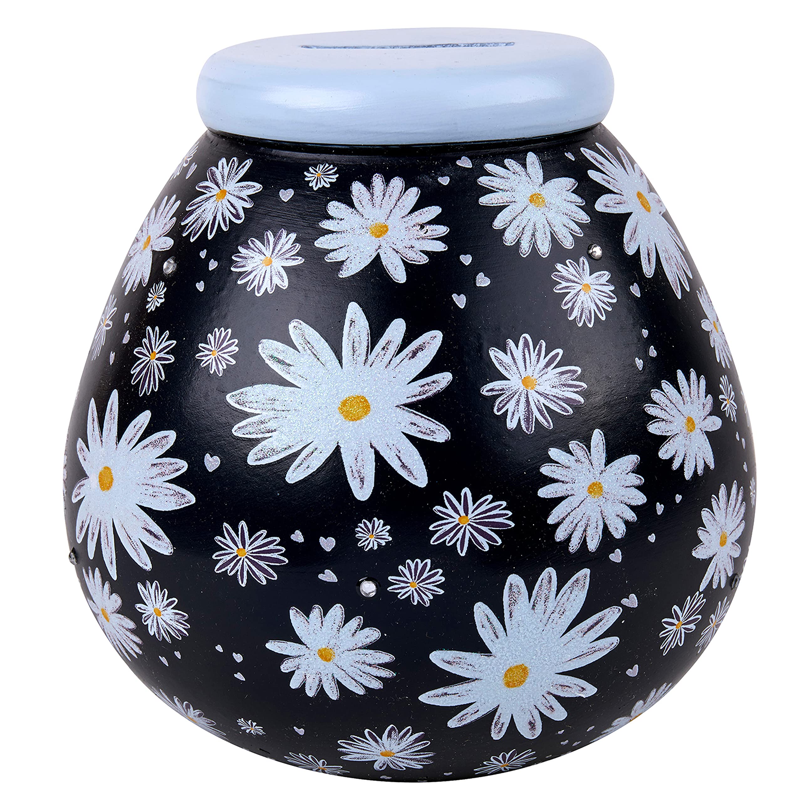 Pot of Dreams Hand Painted Daisy Flower Kids Save And Smash Handcrafted Ceramic Money Box | Eco Freindly & Recyclable Piggy Bank | Decorative Gift and Save for Birthdays & holiday | One Size — image 1