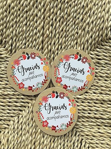 Etiquetas para detalles de Boda Gracias por acompañarnos ...