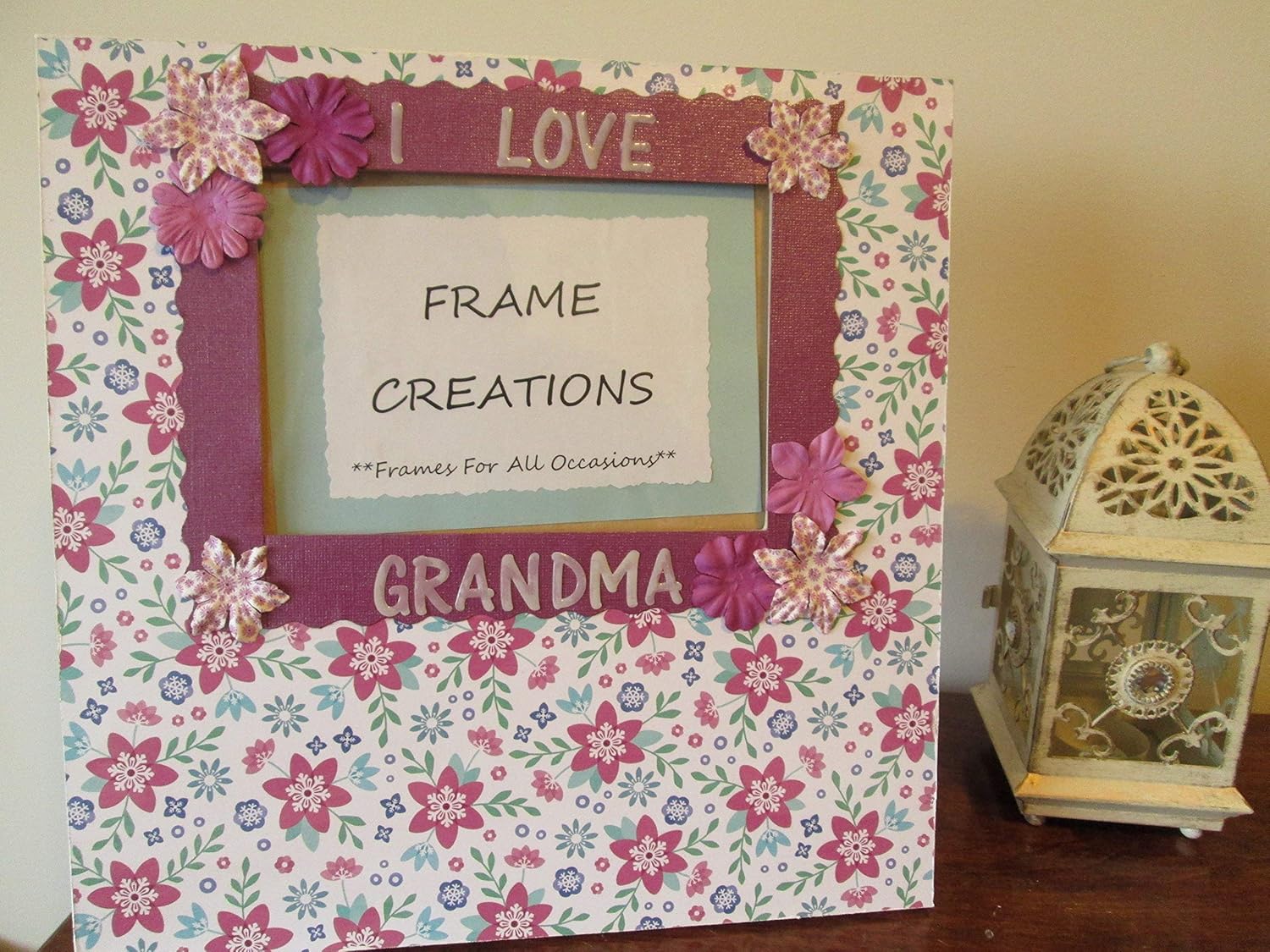 5x7 I Love Grandma Themed Hand Decorated Picture Frame
