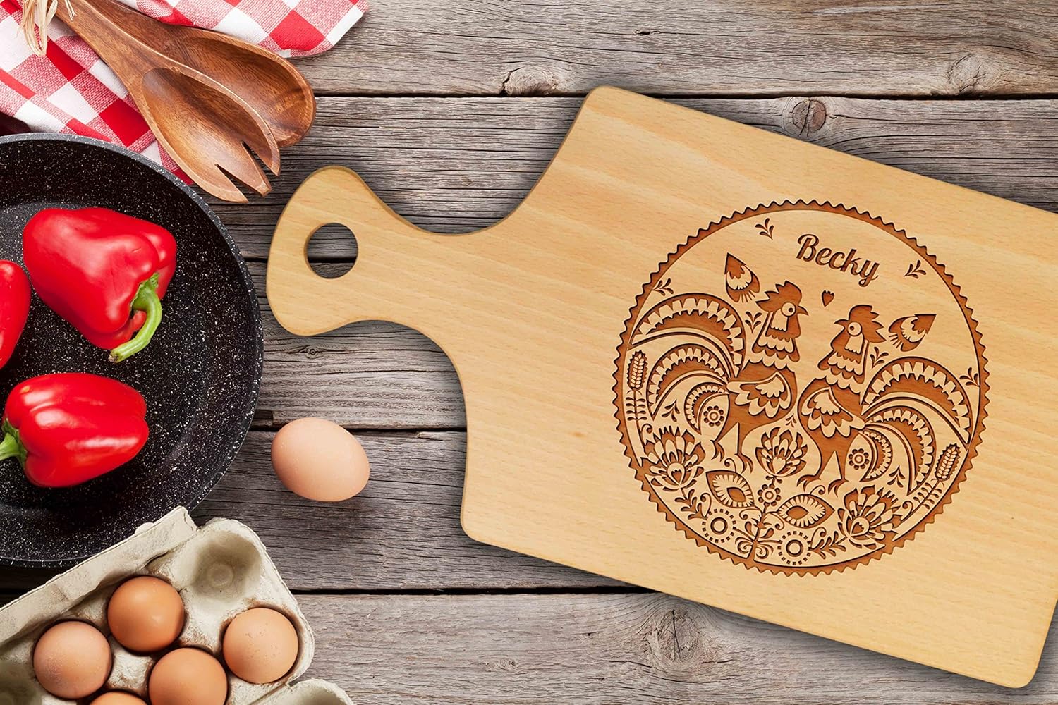 Custom Personalised Chopping Board Cutting Board Large Wooden Board