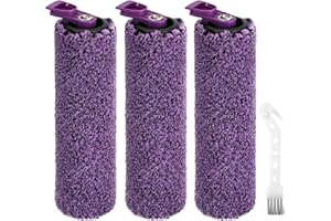 JANEDTCYY SD201 SD200 SD205 Brush Roller Replacement Parts Compatible with SD200 Series Shark Steam Pickup 3-in-1 Hard Floor Cleaner and Shark Steam Pick up 3-in-1 Steam Mop, 3 Brushroll, 1 Cleaning Brush