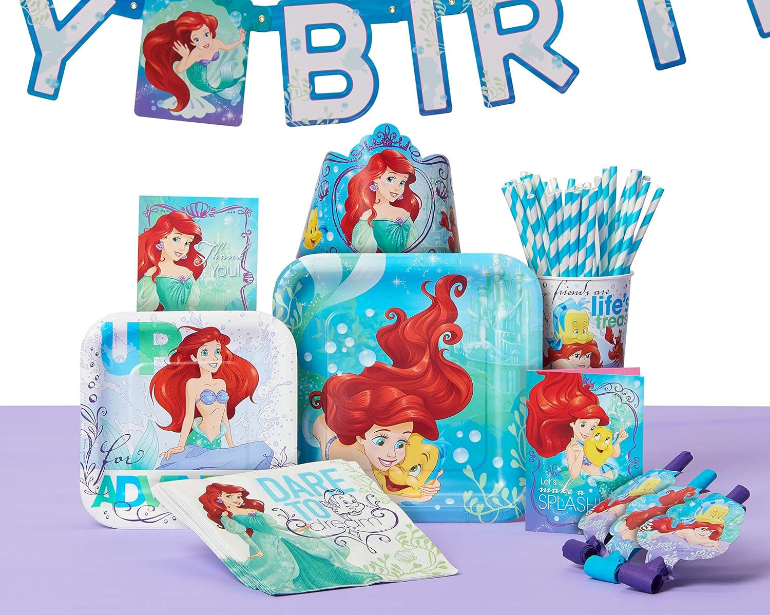 American Greetings Disney Ariel Party Supplies Mega Value Favor Pack