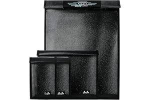 JXE JXO 4 Pack Faraday Bags Military Grade, Faraday Bag for Laptops & Tablets & Phones, Faraday Bags Emp Proof, Faraday Cages, EMP Protection, RFID, Fireproof & Waterproof