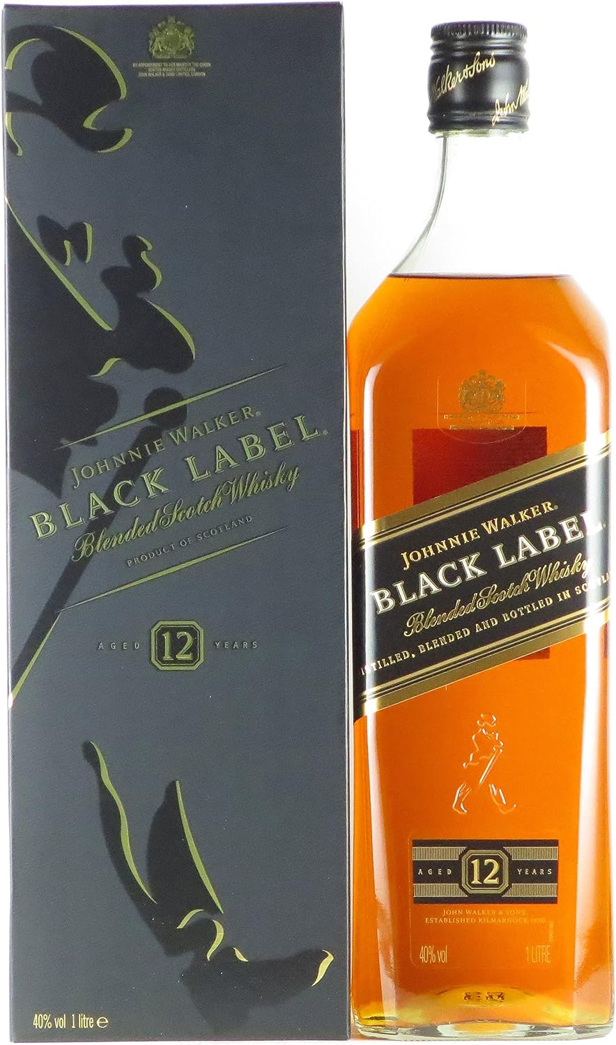 Whisky Johnnie Walker Etiqueta Negra 1 Litro