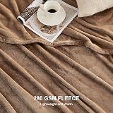 EHEYCIGA Fleece Blanket Camel 150x200cm Twin Size Soft Flannel Throw view 3