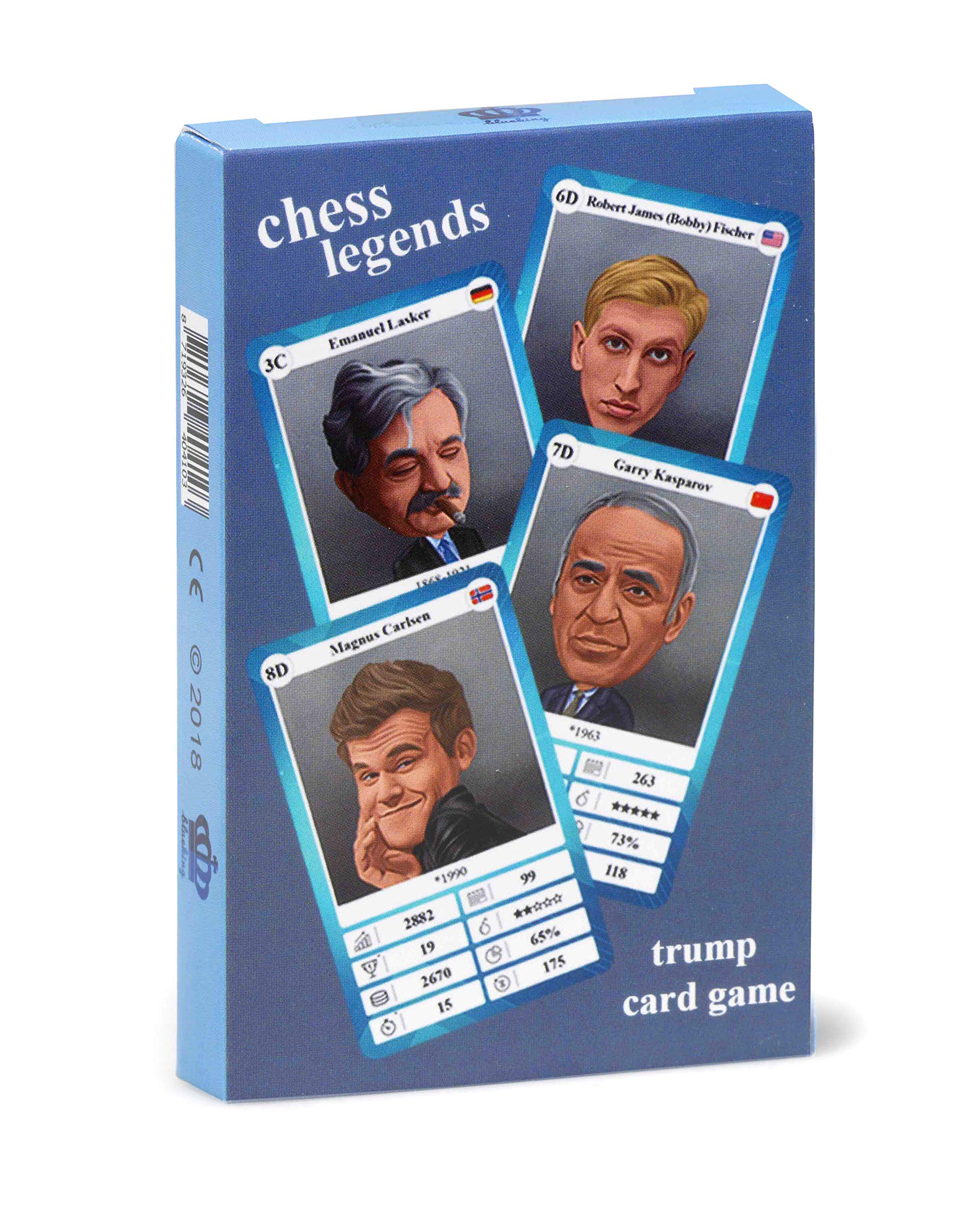 Chess Trumps - Card Game with 32 Historic Chess Legends, suitable for Adults and Children