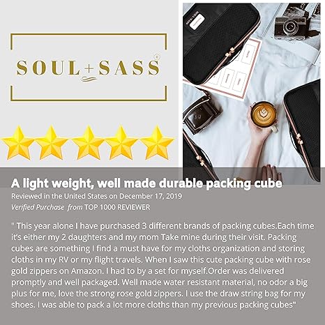 rose gold packing cubes