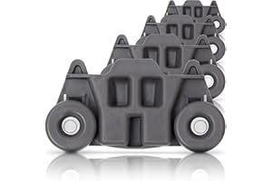 BlueStars UPGRADED W10195416 Dishwasher Lower Dish Rack Wheel - Compatible with KitchenAid Whirlpool Kenmore Dishwashers - Replaces AP5983730 W10195416V PS11722152 - PACK OF 4