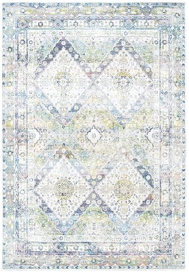 CarpetFine: Vintage Heaven Teppich 80x150 cm Blau - Ornament