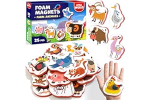 Little World Large Set of Safe Fridge Magnets for Toddlers 1-3 - Refrigerator Magnets for Kids – Baby Magnets for Refrigerato