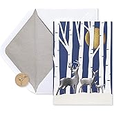 Papyrus Boxed Christmas Cards with Envelopes, Thinking of You with Warmest Wishes, Deer (12-Count)