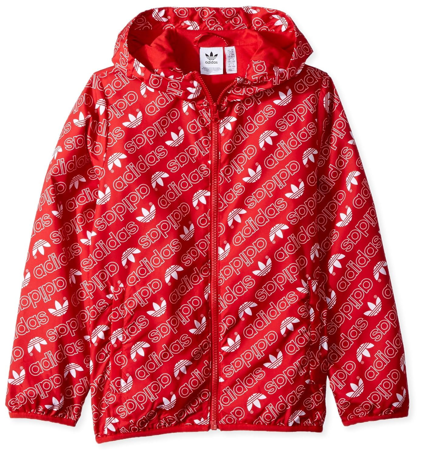 red adidas windbreaker
