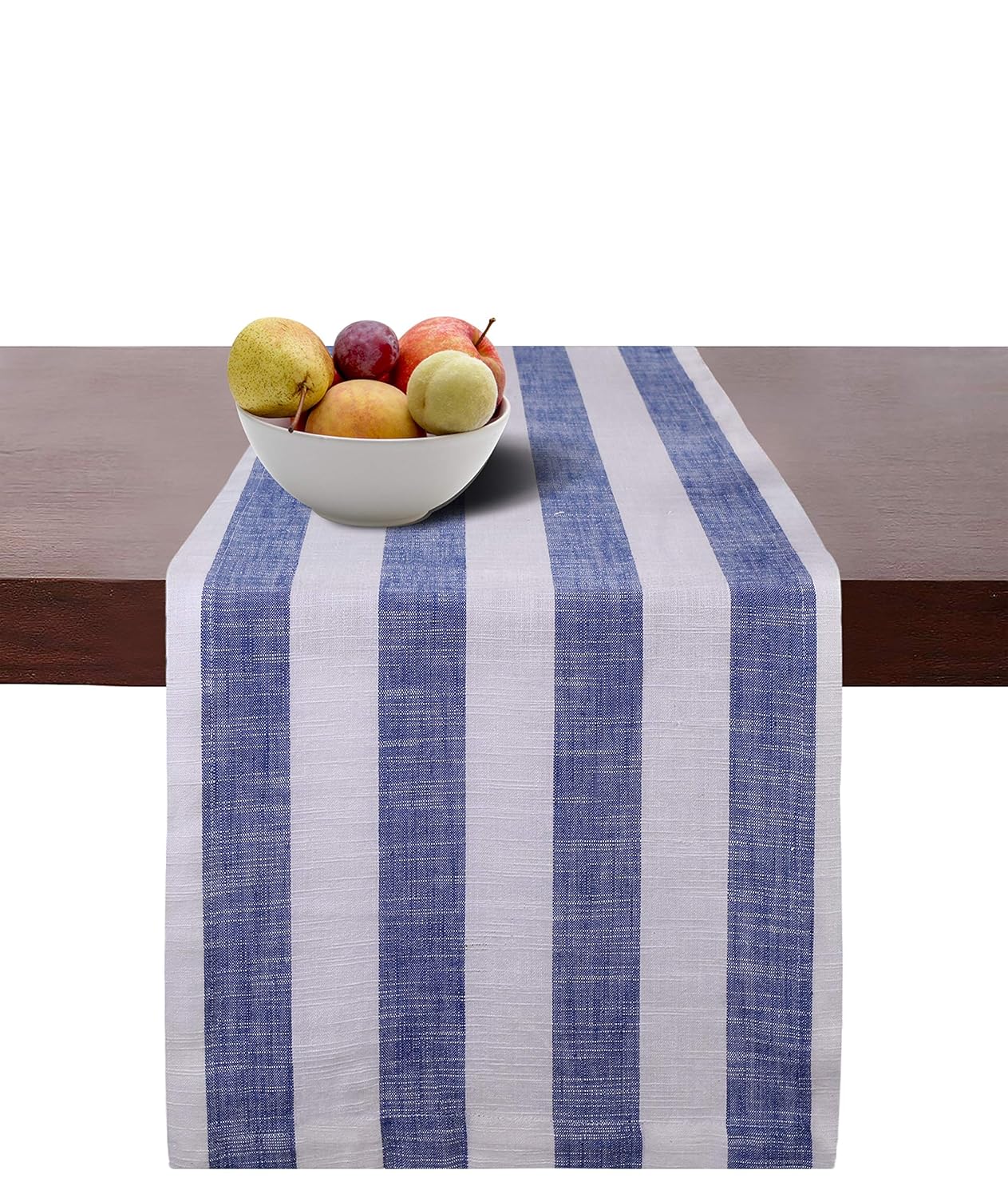 Best navy blue and white table runner and placemats