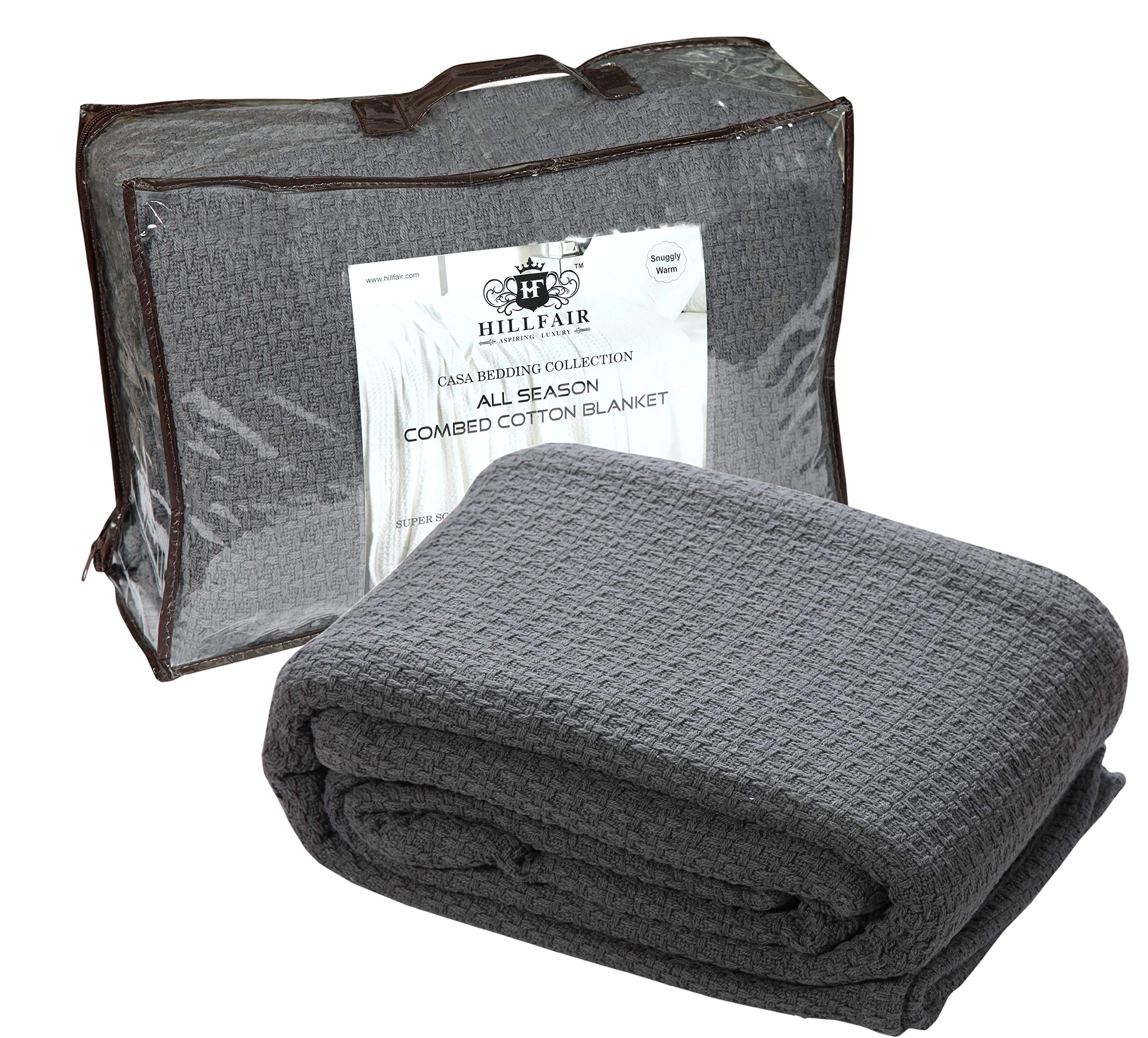 100 Soft Premium Combed Cotton Thermal Blanket Queen Blankets Soft