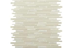 MSI Snowcap Blend 12.2 inch x 11.81 inch Interlocking Stone Tile for Kitchen Backsplash, Wall Tile for Bathroom, Shower Wall Tile, Mesh Mounted Mosaic Tile