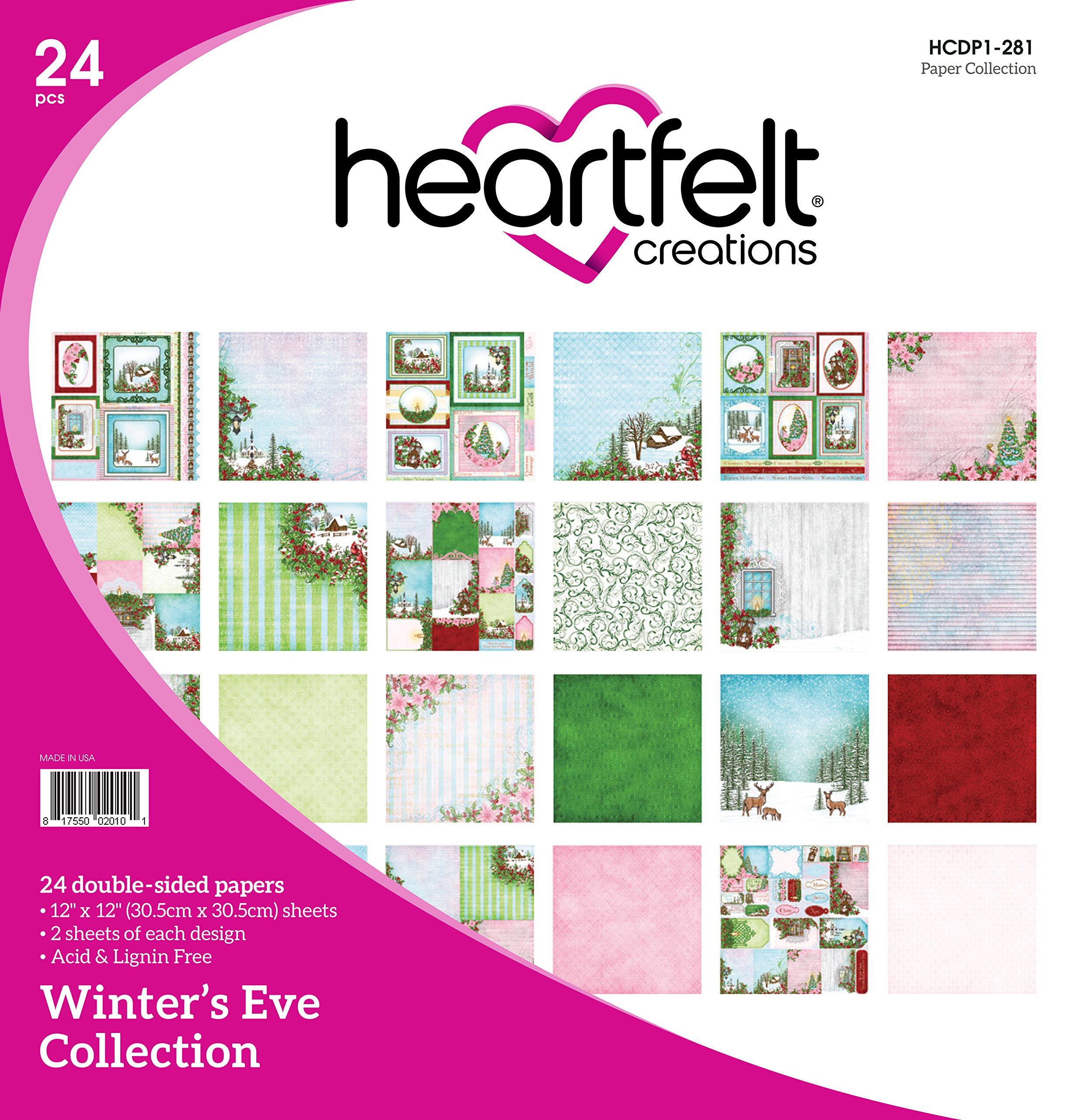 Heartfelt Creations Double-Sided Paper Pad, Multi-Colour, 31.75 x 30.48 x 0.76 cm