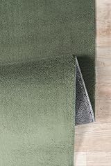 the carpet Relax Rug Modern Fluffy Short Pile Non-Slip 60x110 cm Dark Green view 7