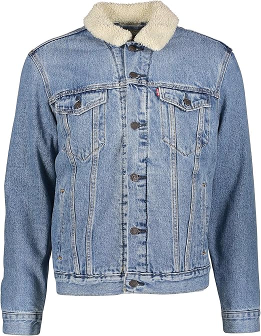 Levi's Sherpa Fleece Lined Denim Jacket (Blue, Large) Amazon.co.uk