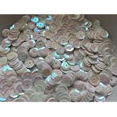 Golden Leaf White Iridescent Sequins, 8mm, Pack of 800 - Sparkly Sequins for Sewing, Crafts, and Costume Making