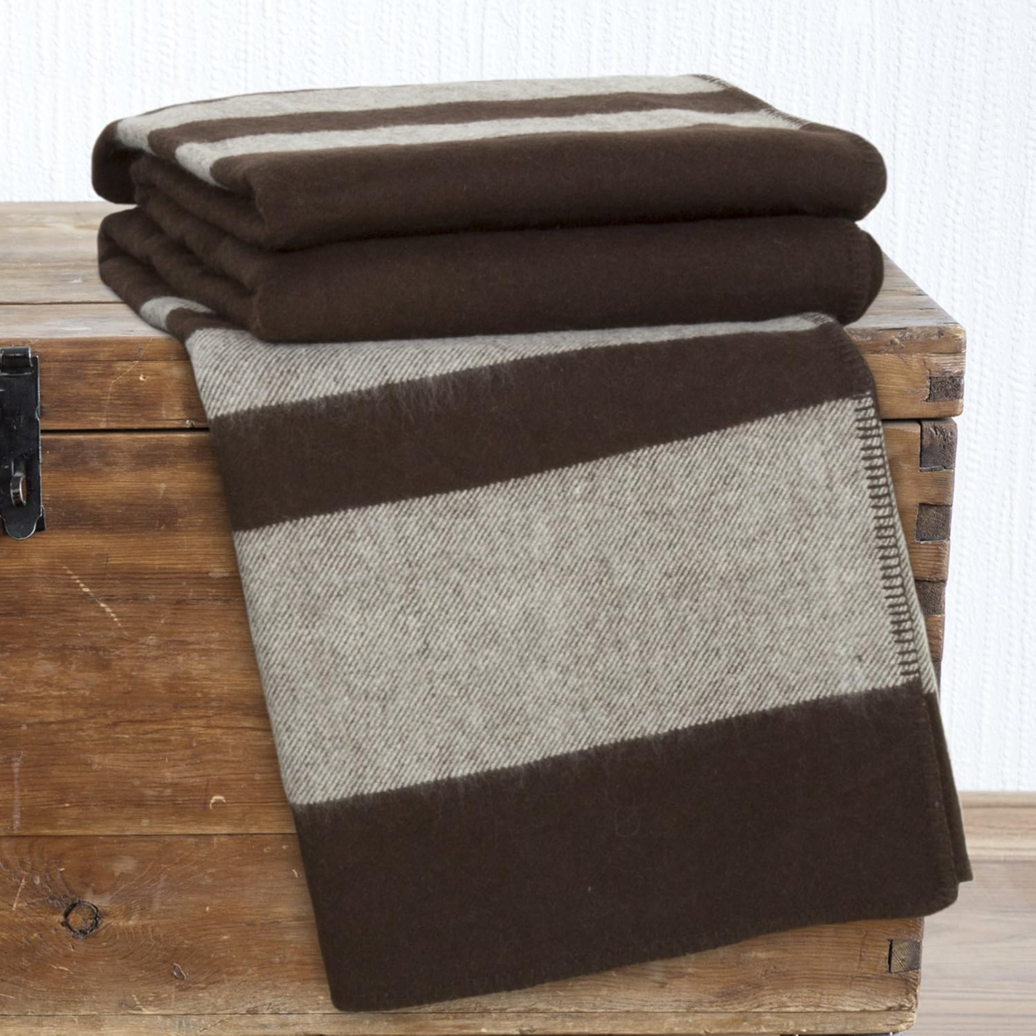 Lavish Home Australian Wool Blanket Fullqueen Brown