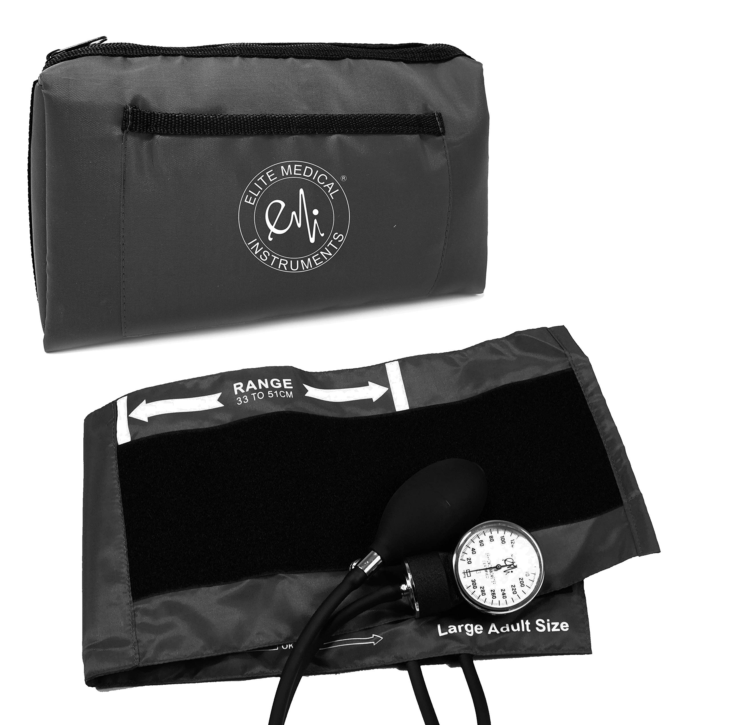 EMI Aneroid Sphygmomanometer Manual Blood Pressure Large Adult Cuff