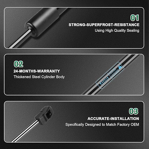 VURKCY 2PCS REAR HATCH SHOCKS STRUTS LIFT GATE SUPPORTS GAS SPRINGS FIT FOR KIA SORENTO 2016 2017 2018 2019, REPLACE 7012 PM3350