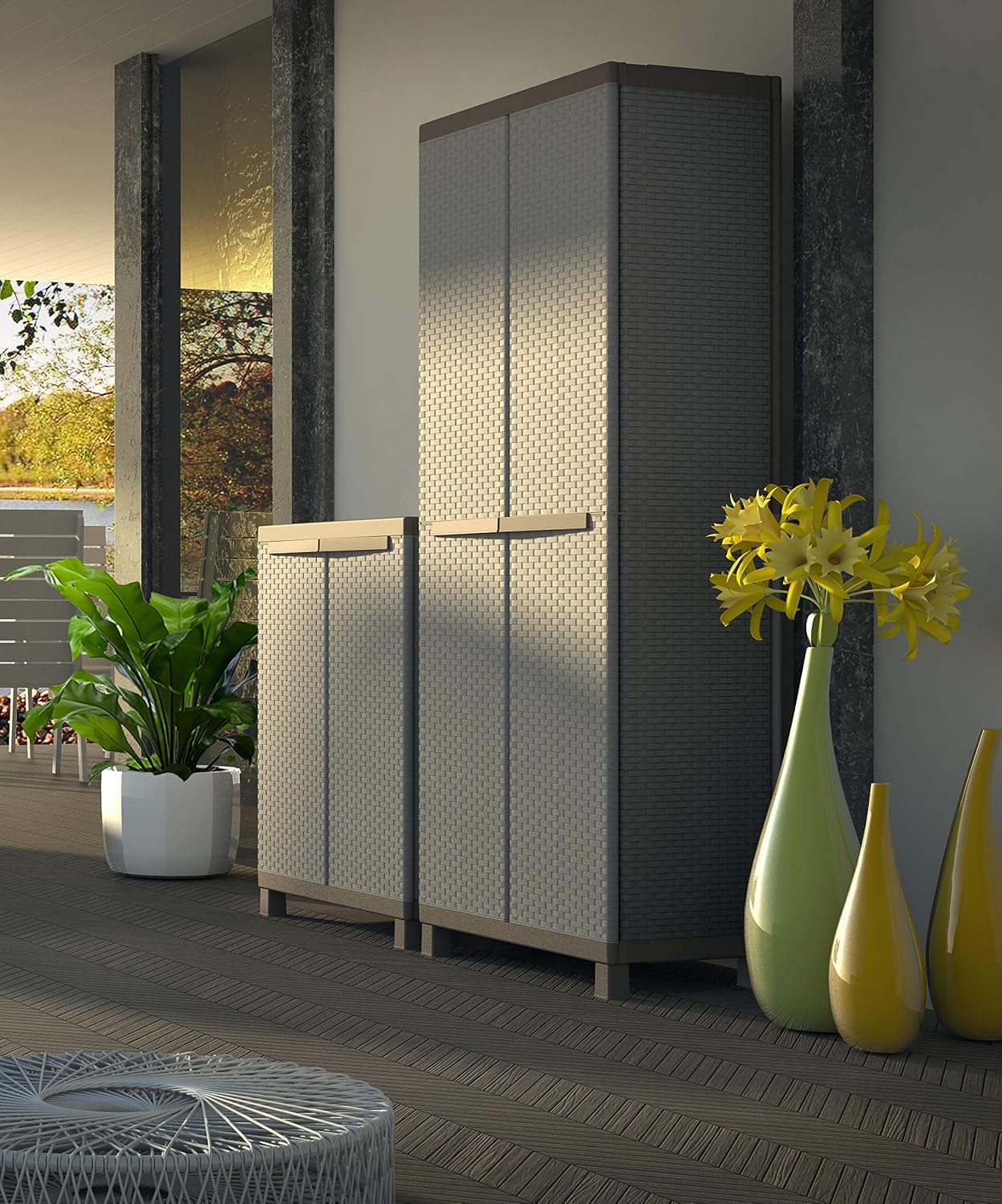 Terry, C-Rattan 680, Cabinet 2 Doors and 1 Internal Shelf - 68x39x91.5 cm, 68x39x91,5 cm - Image 4