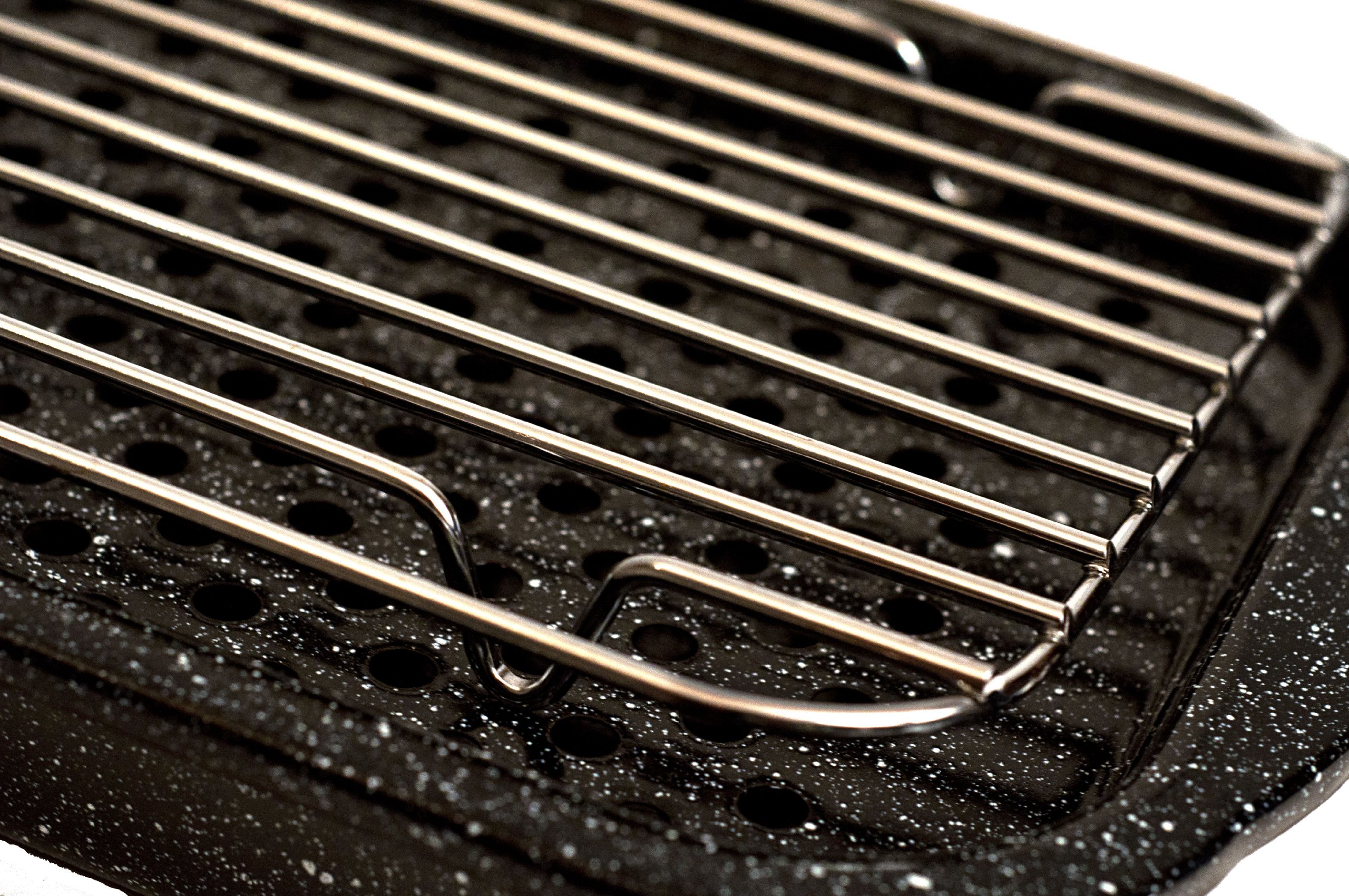 Baking Broiler Grill Rack Roasting Drip Pan Tray Set BBQ Oven Cookware