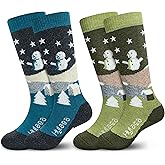 Hylaea Merino Wool Ski Socks Kids, Knee-high Warm Thermal Snowboard Skating Socks for Boys Girls Toddler
